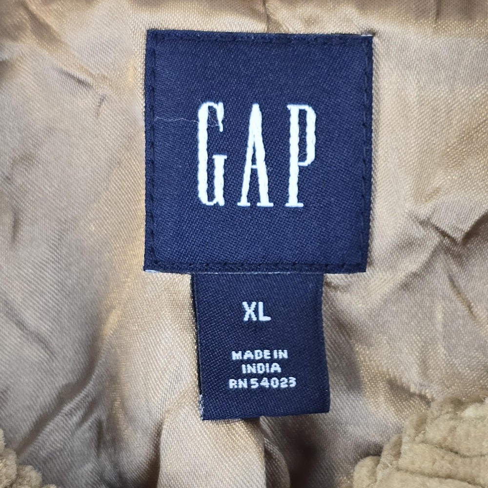 Vintage 2004 GAP Women's Corduroy Peacoat Jacket XL Tan Double-Breasted - Picture 4 of 13